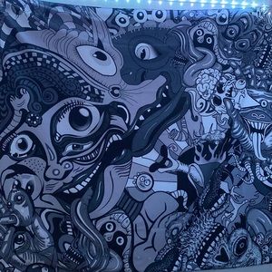 Trippy aesthetic tapestry